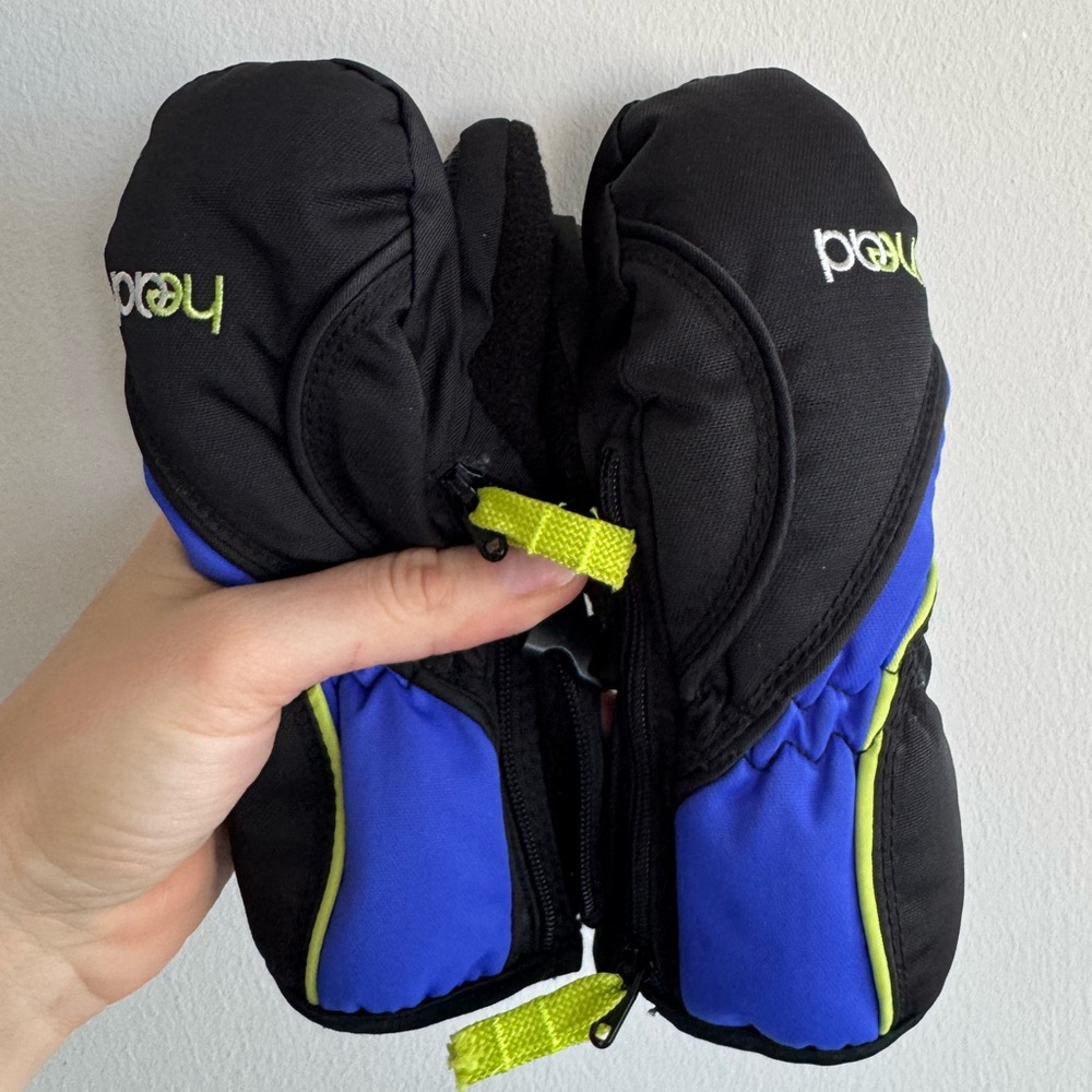 NEW Head Toddler Zippered Super Warm Snow Mittens